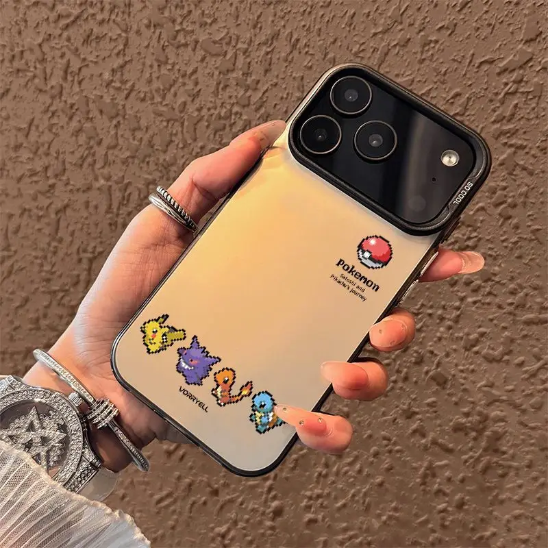Cute Pixel P-Pokemon Pattern Phone Case For iPhone 17 16 15 14 13 12 11 Pro Max XR XS MAX 7 8 PLUS MINI INS Luxury Matte Cover 5