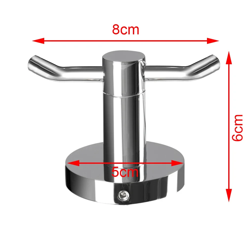 Description Picture 3 of itemWall Mounted Round Stainless Steel Coat Hooks, Clothes Hanger, Non-slip, Robe Holder, Dual Coat Rack, Heavy Duty