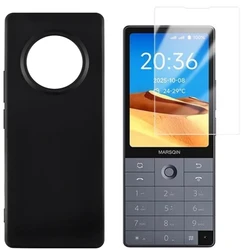 Dual - Protection Case with HD Hydrogel Film & Silicone Cover - Enhanced Screen Protector - Xiaomi Qin F25 (Black)