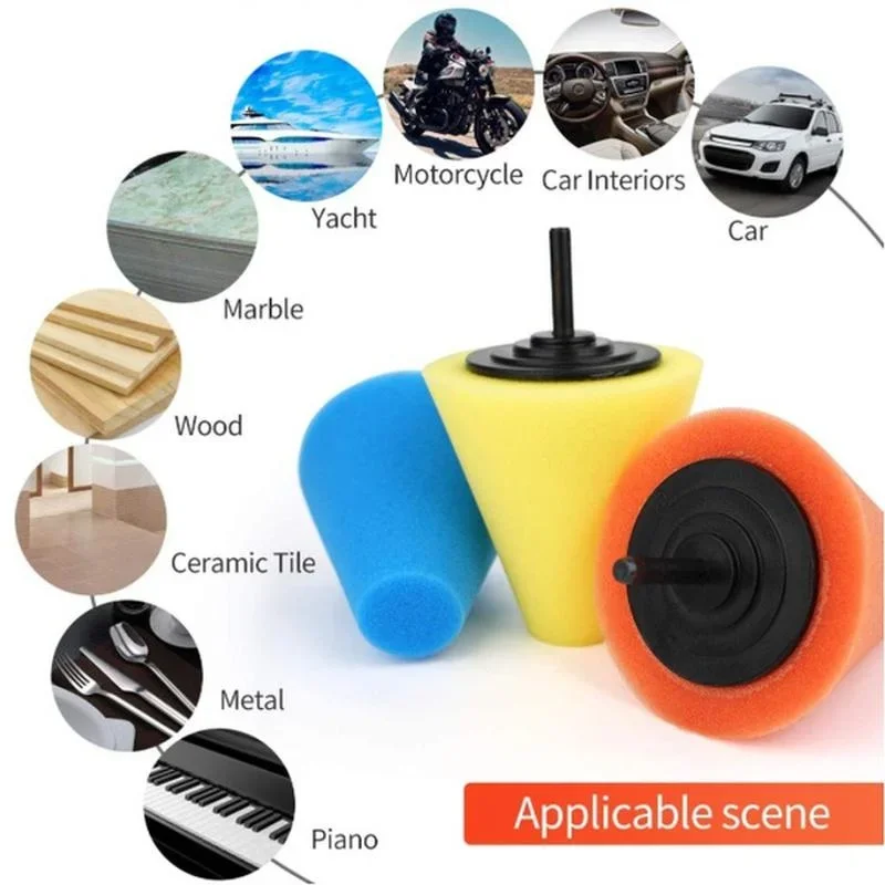 1PC Polishing Pads for Wheel Hub Cleaning Cone ing and Polishing Wheel for Drill Sponge ing Pads Car Care