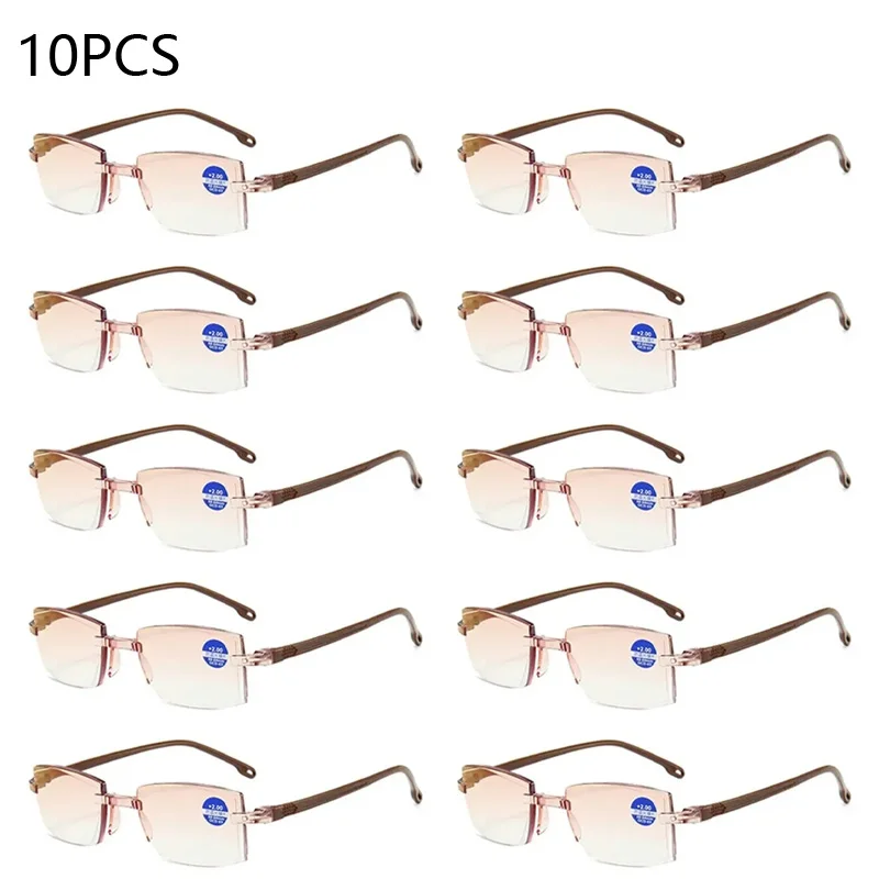 Ultra-Light Rimless Blue Light Blocking Reading Glasses for Comfortable Computer Use