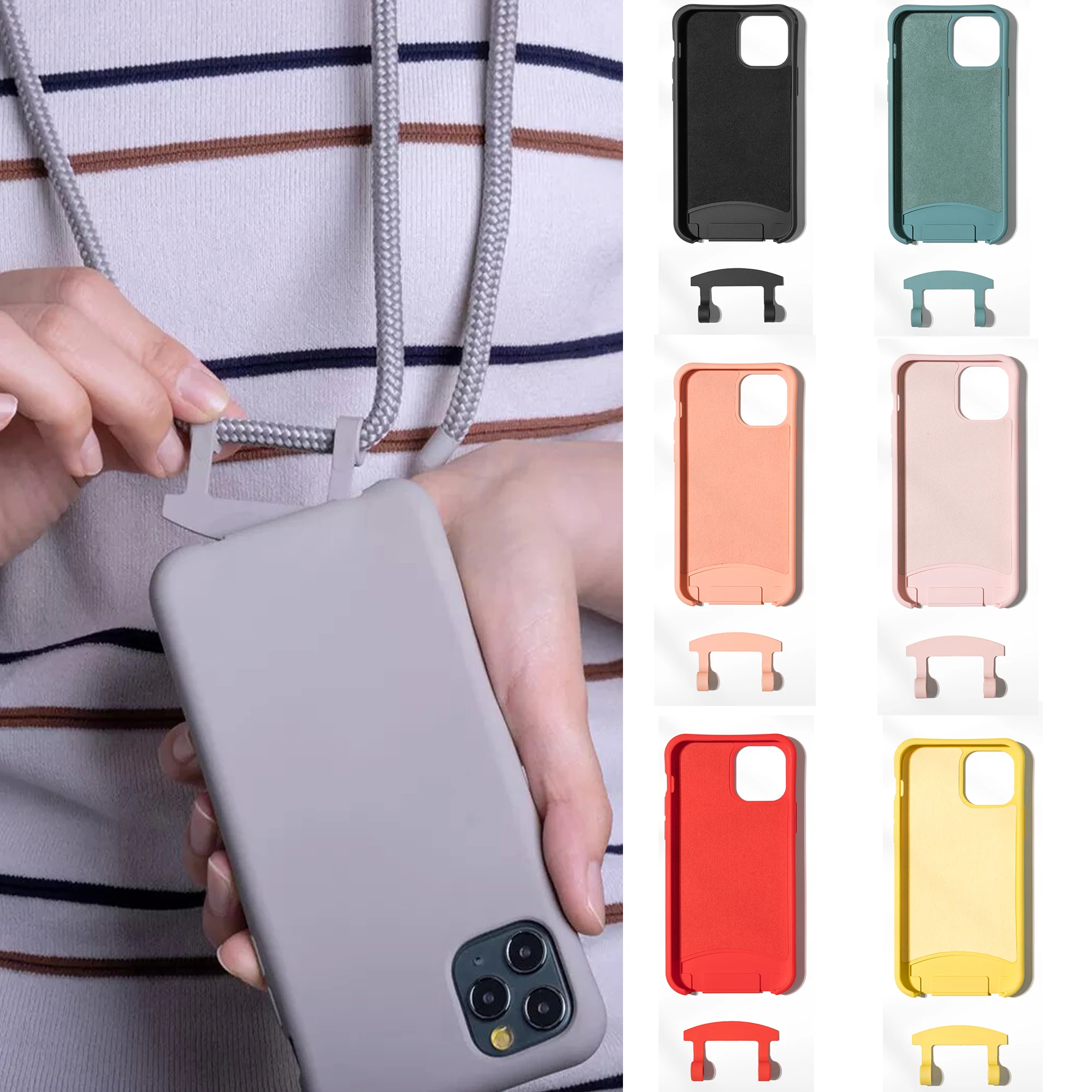 Custodia Per Telefono Con Cordino A Tracolla Staccabile Per Samsung Galaxy S22 Ultra/ S22 Plus/ S21 Fe/ S21/ S10 Plus/ S10 E/ S10 5G/ S10/ Note2