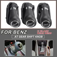 Automatic AT Gear Shift Knob PU Leather Boot For Mercedes Benz C Class W203 W209 CLASSIC AVANTGARDE ELEGANCE Auto Accessories