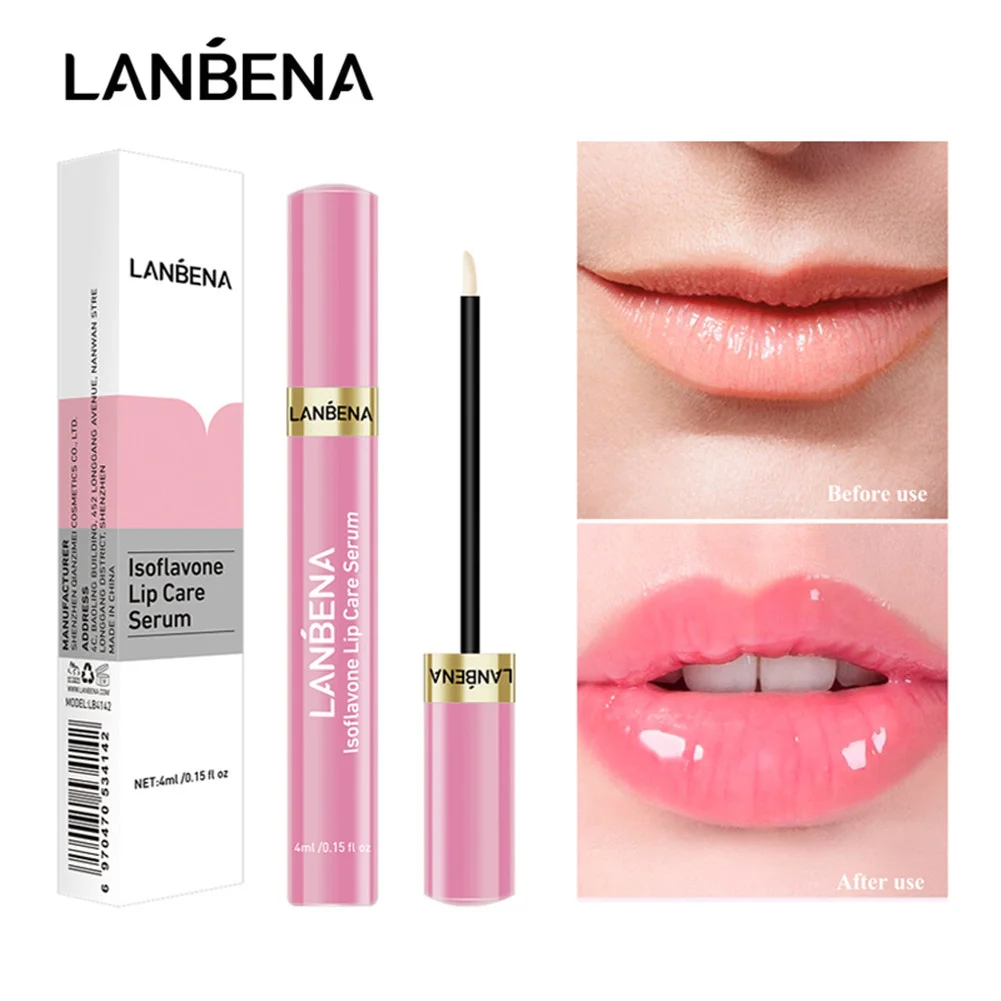 

LANBENA Lip Plumper Serum Lip Augmentation Liquid Reduce Fine Lines Lip Balm Increase Elasticity Lip Gloss Moisturizing Care