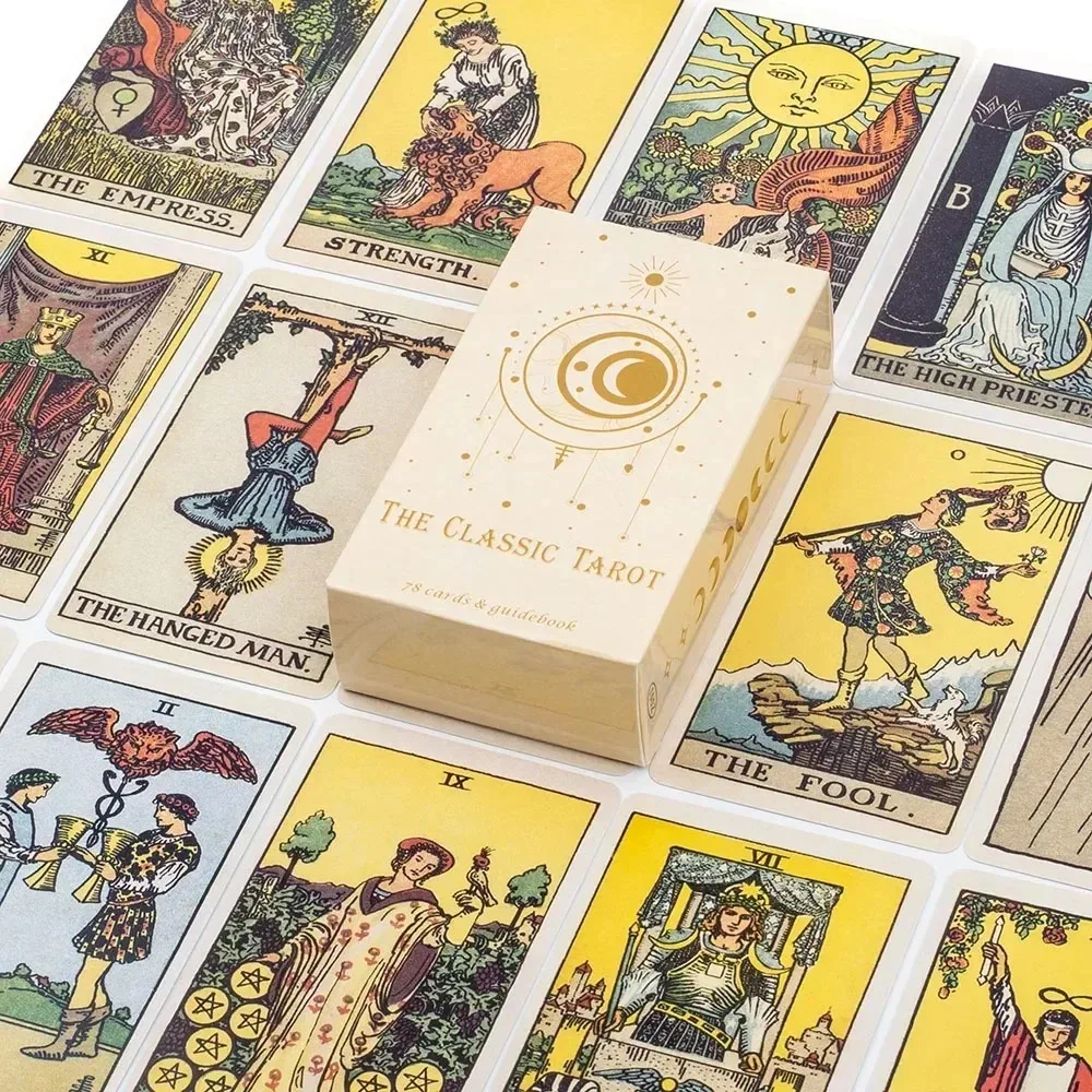 Tarot Cards Deck 78Pcs Classic For Easy Beginners Fate Fortune Telling Party Board Game Holiday Party Game Tools
