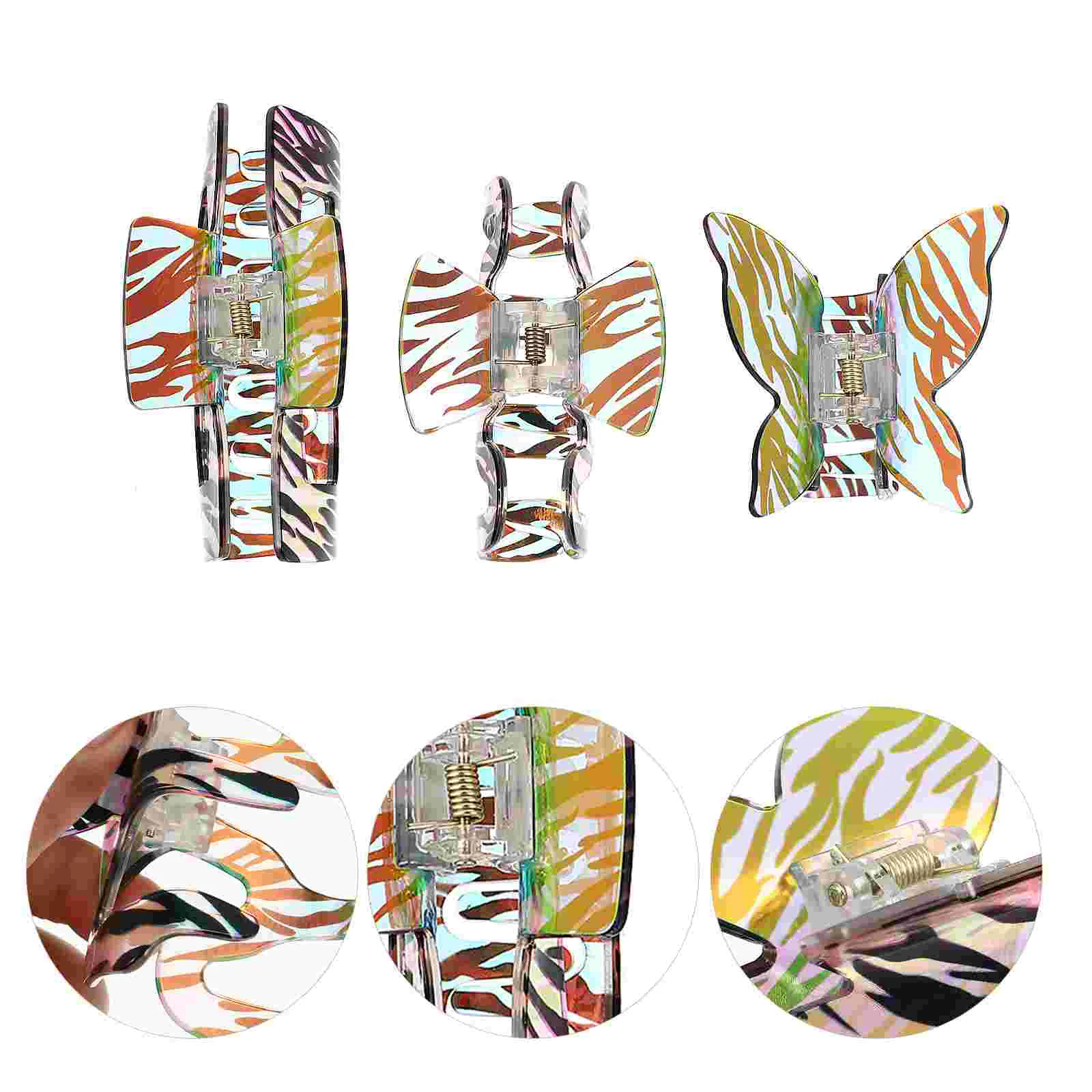 

3pcs Hair Claw Clamp Acrylic Jaw Clips Simple Hair Claw Girl Hair Accessory