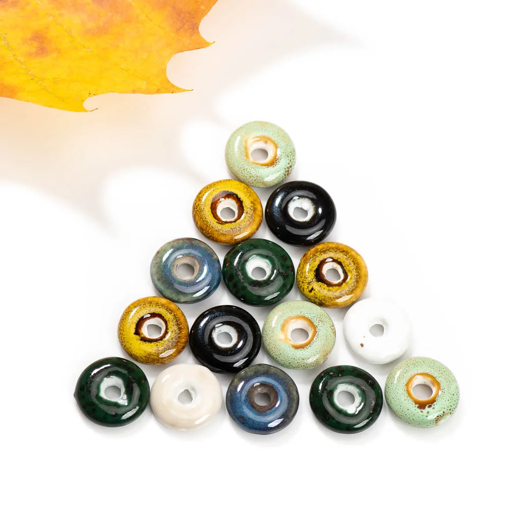 10Pcs Christmas Pinecone Charms | Gold Enamel Spacer Beads For Jewelry Making