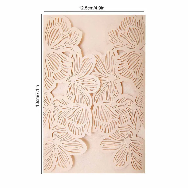 10/20pcs Flowers Wedding Invitations Card White Paper Birthday Gift Greeting Card Cover Wedding Engagement Party Decor Supplies
