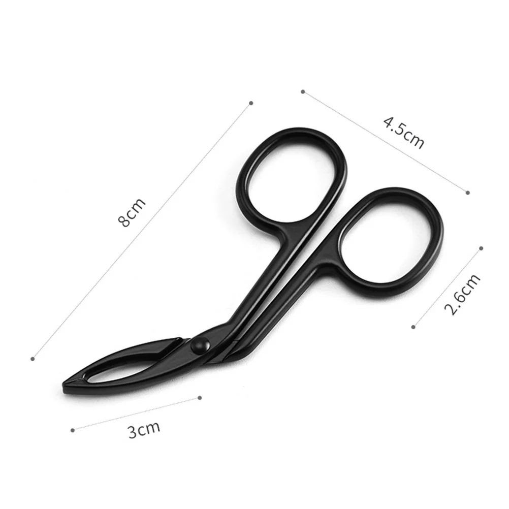 3 Pcs Eyebrow Tweezers Scissor Handle Nose Hair Trimmer Straight Tip Golden Miss 3