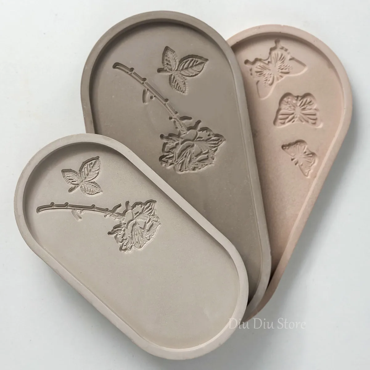 Silicone Mold DIY Silicone Tray Mold Coaster Epoxy Resin Polygon Oval Desktop Storage Cup Mat