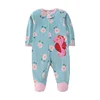 New Fall Winter Newborn Infant Babe Boy Girl Rompers  Fleece Warm Animal Sleepwear Animal Overall Babe Jumpsuits 0-12 Months 6