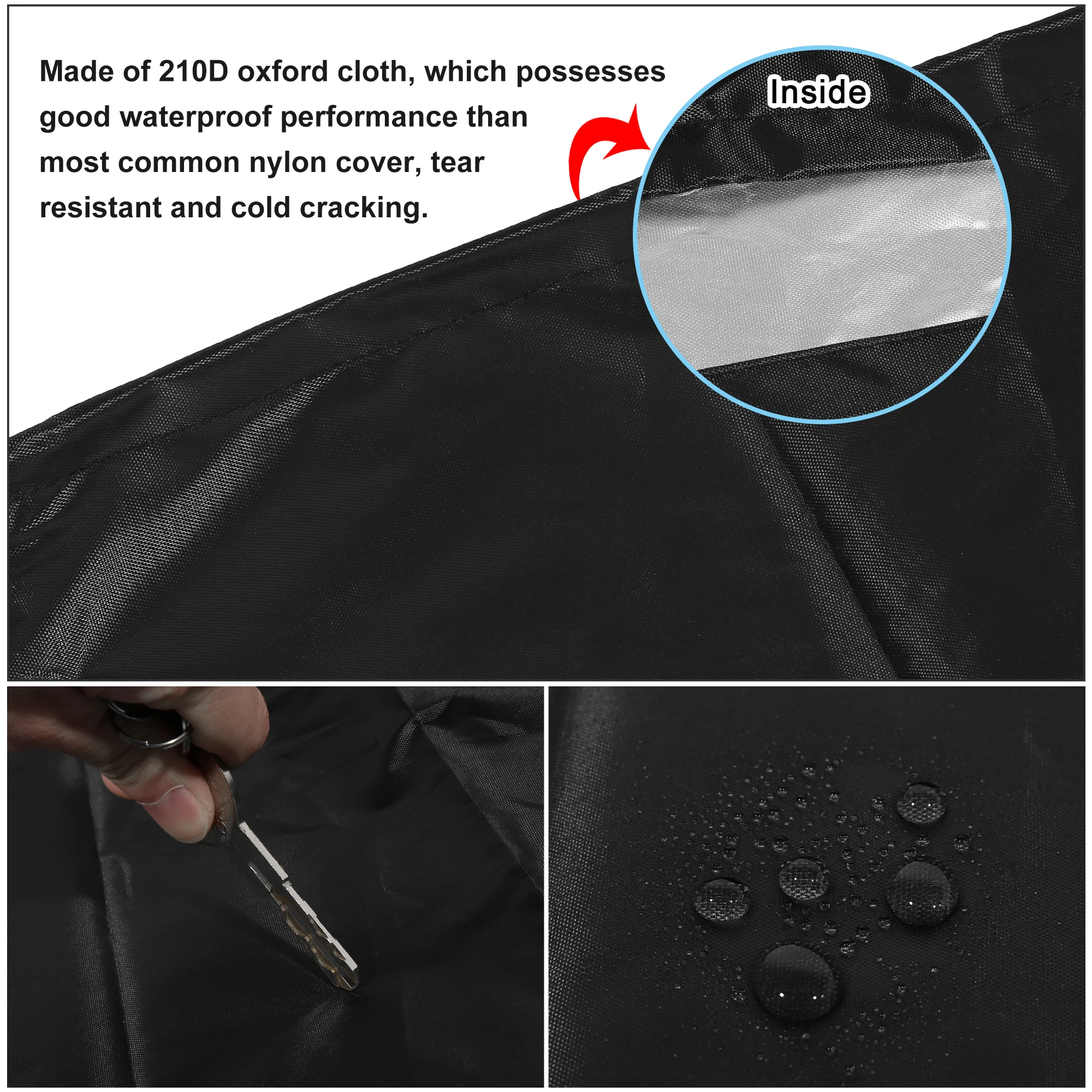 Half Boat Motor Engine Cover 210D Waterproof Outboard Anti Sun Dustproof Marine Engine Protector Cover Canvas