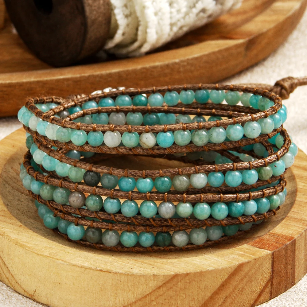 Braccialetto Con Perline Donna – Fatto A Mano, Elegante, Regolabile, Pietre Colorate, Accessorio Bohémien Per Ogni Occasione - 5
