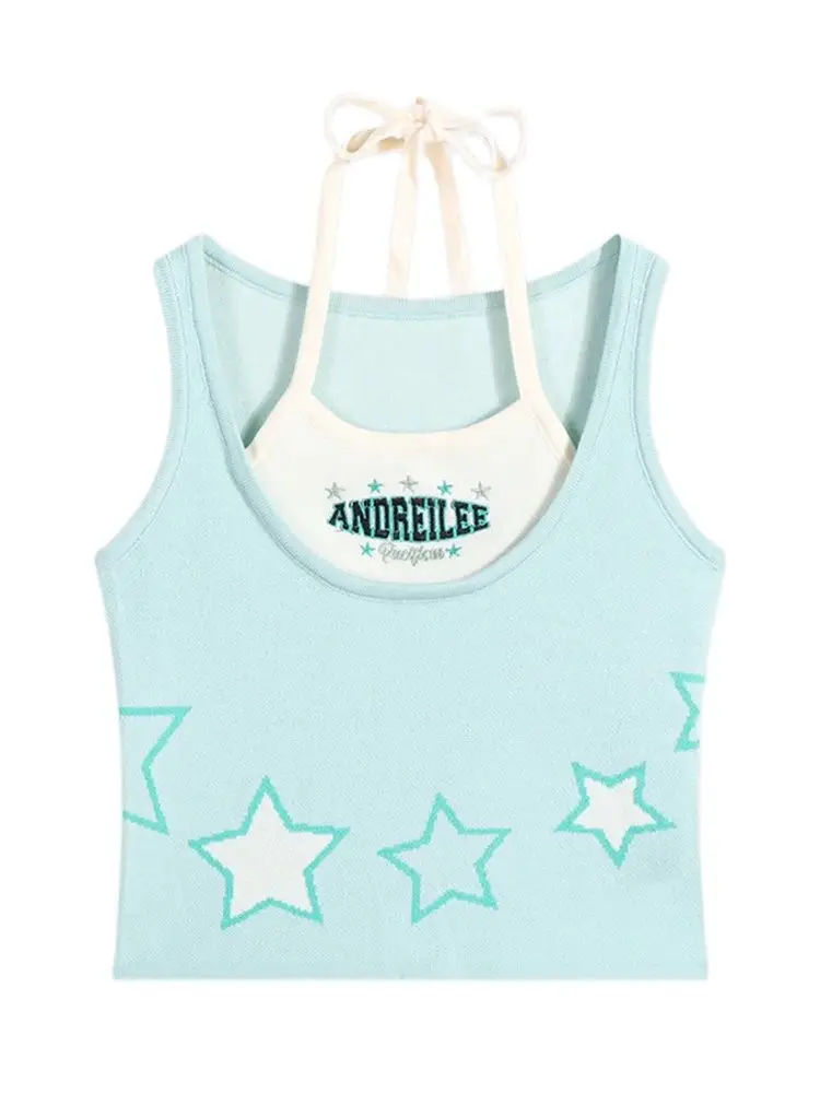 

Летний женский милый Американский винтажный комплект из двух предметов, короткий топ, милая кокетка Gyaru в стиле 1920-х, в эстетическом стиле, сексуальный Kawaii