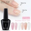 NailCo 15ml Rubber Base And Top Coat Gel Nail Polish Transparent Pink Building Gel Primer Gel Polish  Nail Art Ongle Varnish 1