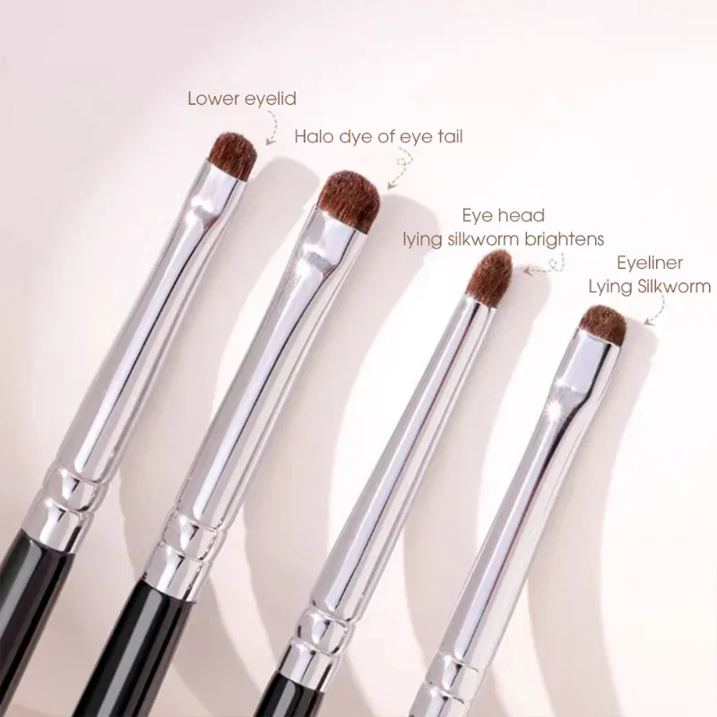 1/4Pcs Flat Eyes Makeup Brushes Professional Angled Eyebrow Eyeliner Contour Brush Concealer Eyeshadow Make Up Cosmetics Tools makeup brush set makeup brush