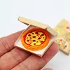 1set 1/6 1/12 Miniature Dolls Food Mini Pizza Bread Drinks Model for Barbie Blyth Dollhouse Kitchen Accessorie Kids Pretend Play 1