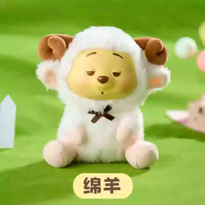 New Original Disney Winnie The Pooh Naughty Party Vinyl Plush Blind Box Bear Bag Pendant Mystery Box Surprise Toy Cute Doll Gift