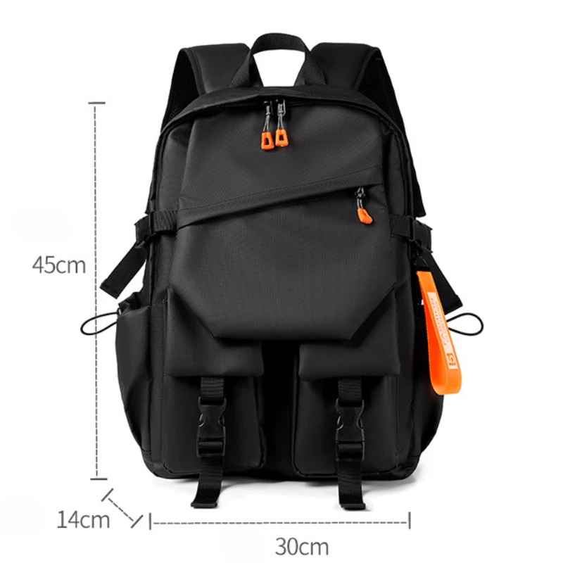 Men's Large Capacity Casual Sports Backpack Oxford Fabric College Student Travel Backpack Multifunctional Computer Bag