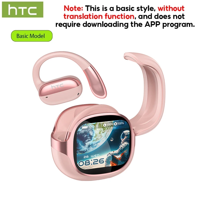 Wireless LED Touchscreen Earbuds with AI Translation and HiFi Sound