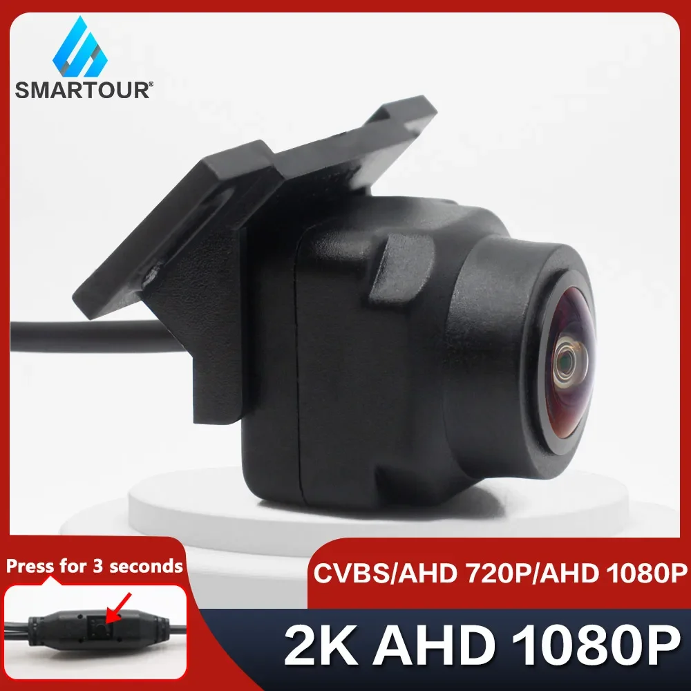 

Car Rear View 2K Camera 180 degrees Full HD Night Vision Reverse AHD Fisheye Vehicle Parking Camera Support multiple channels