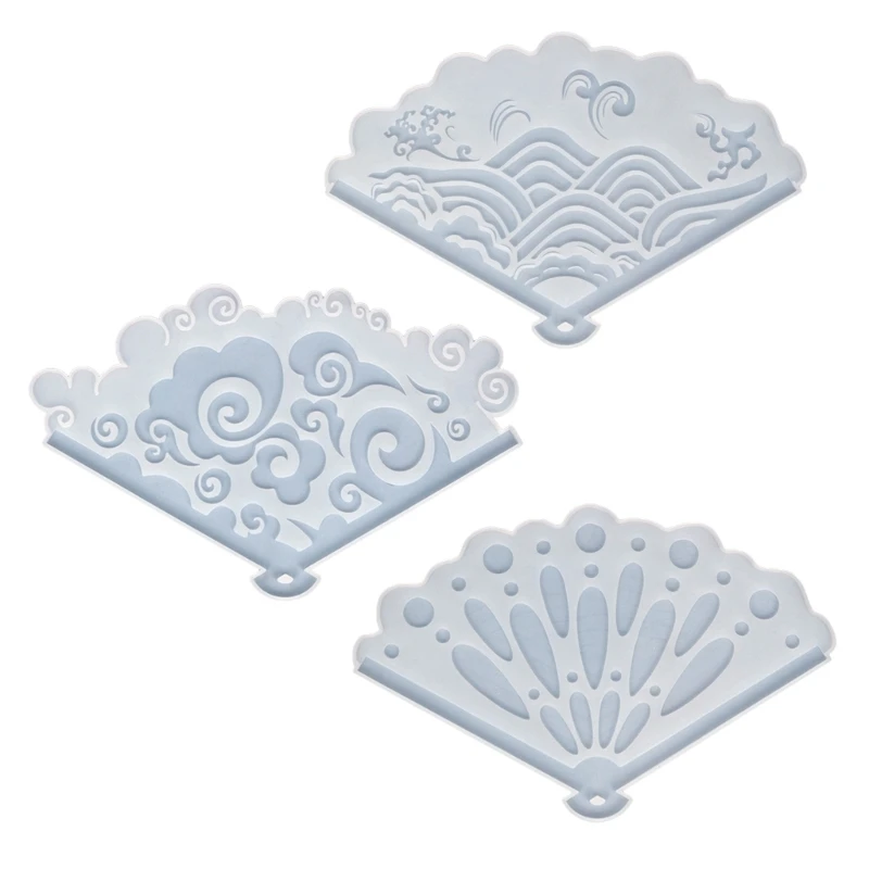 

Auspicious Cloud Peacocks Fan Ornament Silicone Mold Epoxy Jewelry Mold Resin Pendant Mold Suitable for Diy Crafts