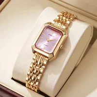 Fashion Rectangle Women Watches Ladies Stainless Steel Strap Quartz Wristwatches Reloj Mujer（Without Box） - Image 2