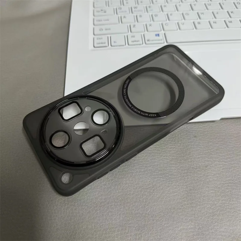 Magnetic Transparent Silicone Case with Camera Protection and Shockproof Bumper