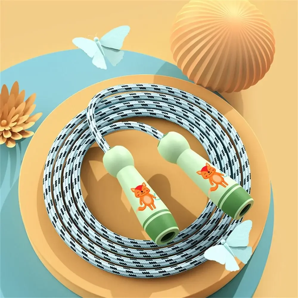 Women Men Adjustable Child Jumping Rope Cotton Rope Fillet Design Skipping Ropes Cartoon Colourful Kids Jump Kids Exercise