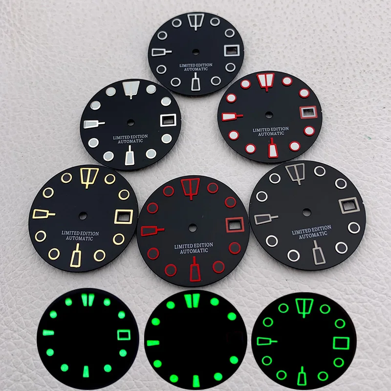 Aiguilles Lumineuses Vertes Pour Montre - Compatibles Mouvements NH35/NH36/7S/4R - En Métal