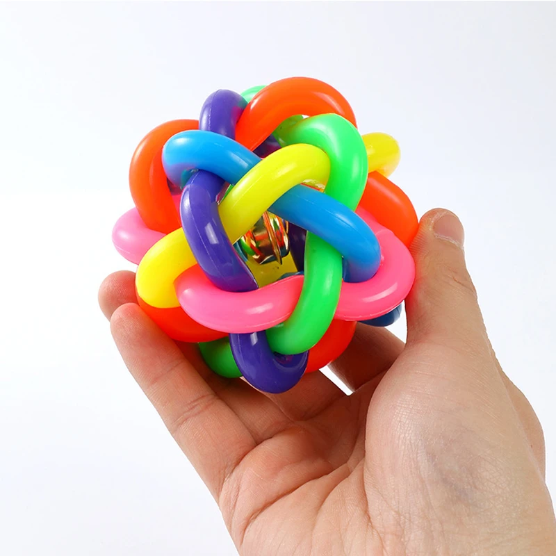 2PCS PVC Material Colorful Bell Toy Ball Pet Cat Dog Interactive Toy 2 PCs PVC Material Colorful Bell Toy Ball Pet Cat Dog Inte 5