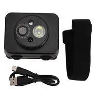 LED Headlamp Camera 1080P 45 Deg Free Adjustment Handsfree Cycling Video Recorder for Running