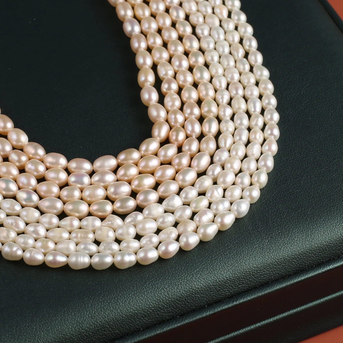 Natural Pearl Rice-Shaped Beads Exquisite Shape Elegant Appearance For DIY Jewelry Making Handmade Bracelet Necklace Length 36cm