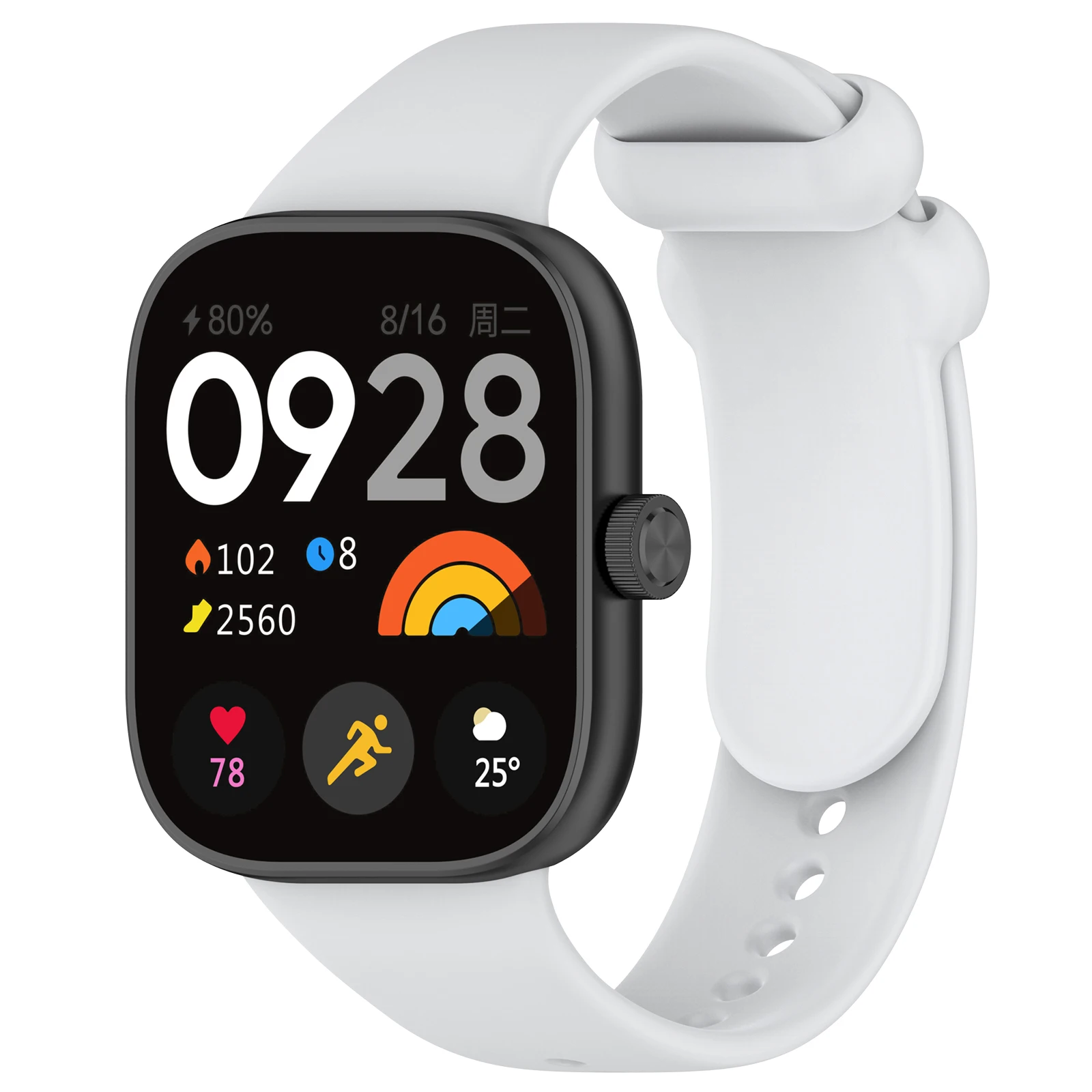 Silicone Strap and Case Set for Smartwatch Bracelet Replacement