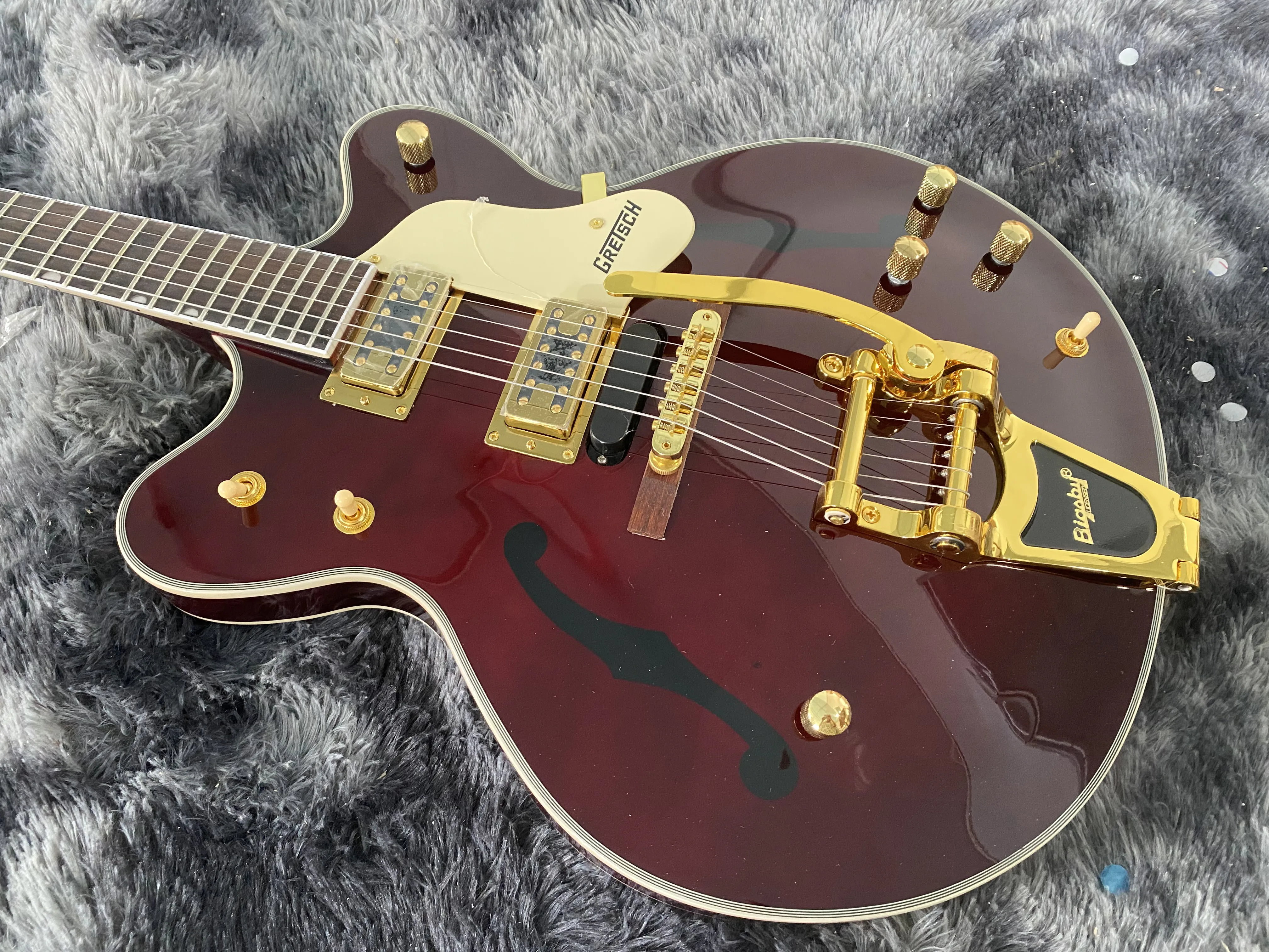 

Electric Guitar Hollow Body Big SBY tremolo Gold Hardware Jazz, China