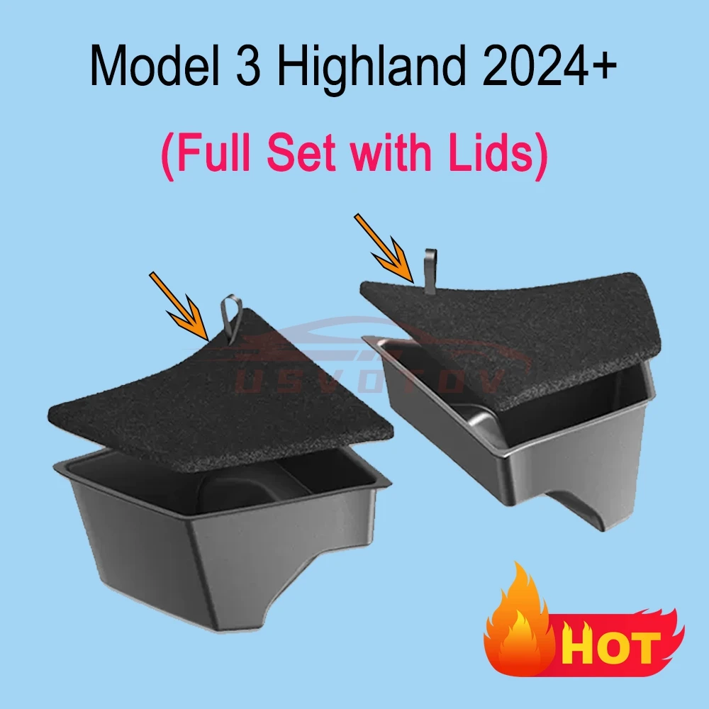 2024-2026 Tesla Model 3 Highland Trunk Storage Bins - Waterproof Carpe