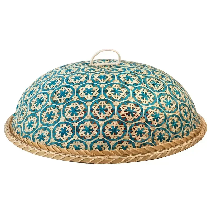 

Fly Multi Functional Retro And Food Bread Home Dessert American Country Bamboo Basket Kitchen Cover Dust