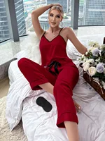 Pyjama à Bretelles et Jambes Droites pour Maison, Vêtement de Printemps et d'Été 2