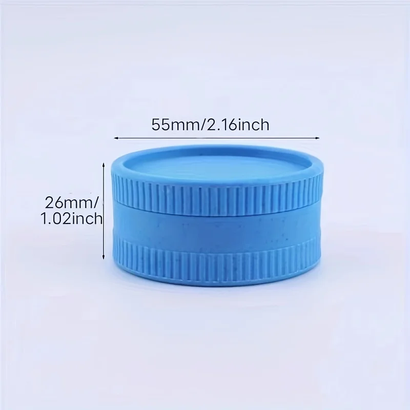 Portable 2-Layers 55MM Tobacco Grinder Biodegradable Plastic Herb Crusher Hemps Spice Shredder Smoking Accessories Kitchen Tools
