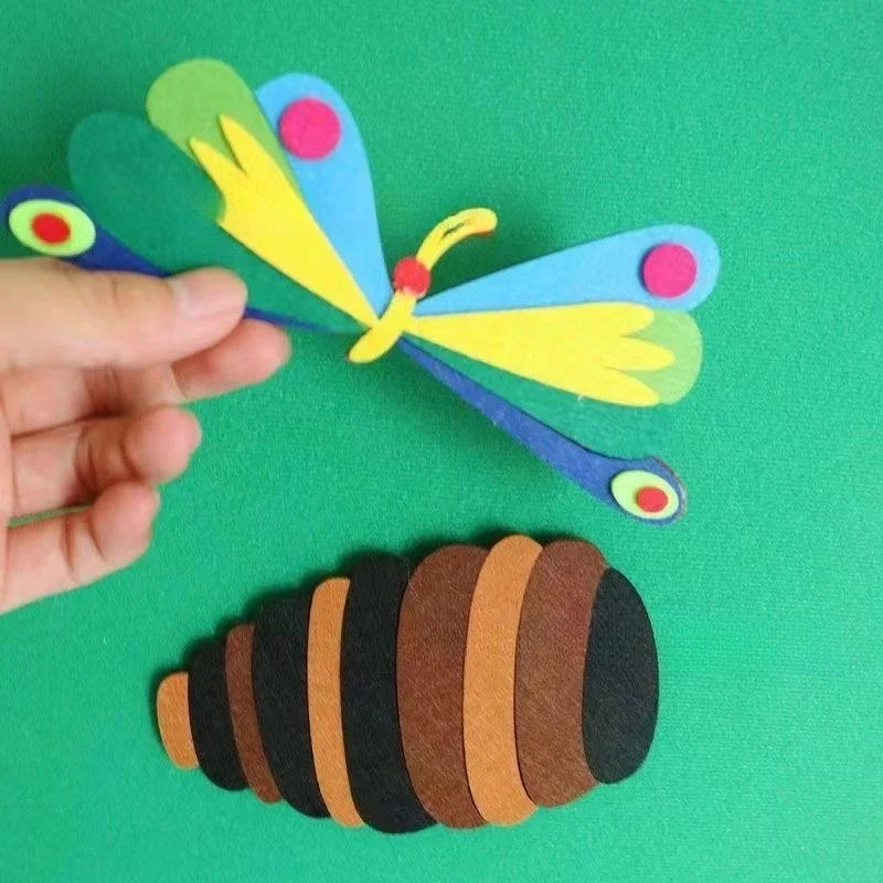 Hungry Caterpillar Performance Props juguetes de fieltro, libros de imágenes en inglés, ayudas para la enseñanza, clases abiertas, regalos, juguetes triangulares