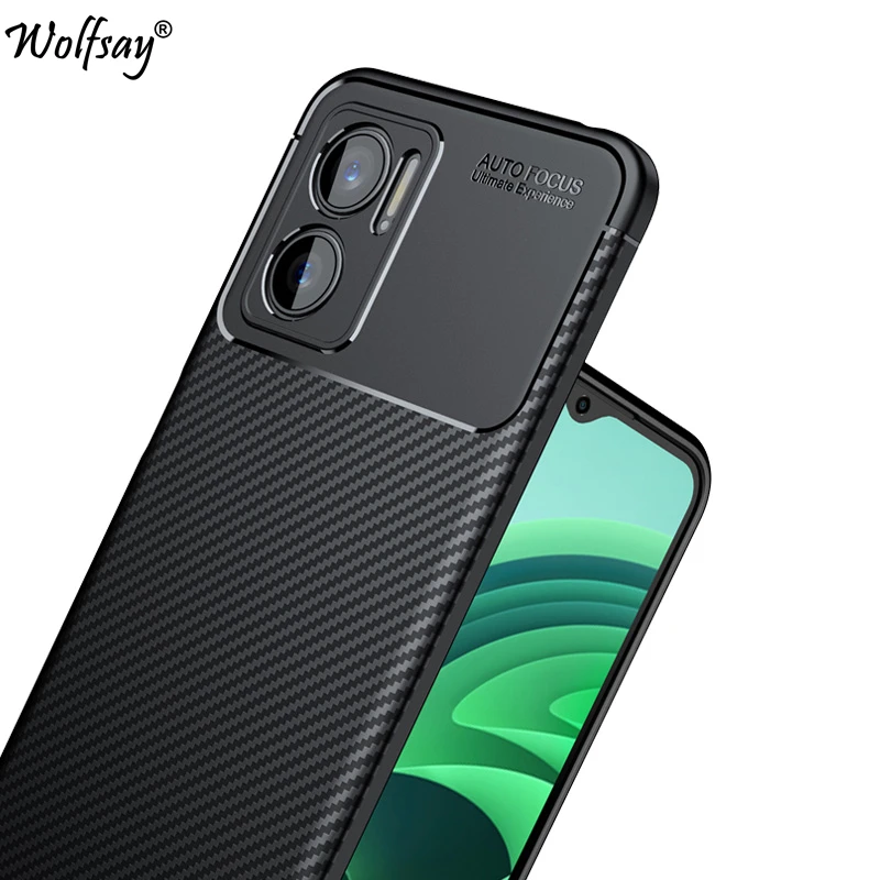 Funda de silicona para Xiaomi Redmi Note 11E, carcasa trasera de fibra