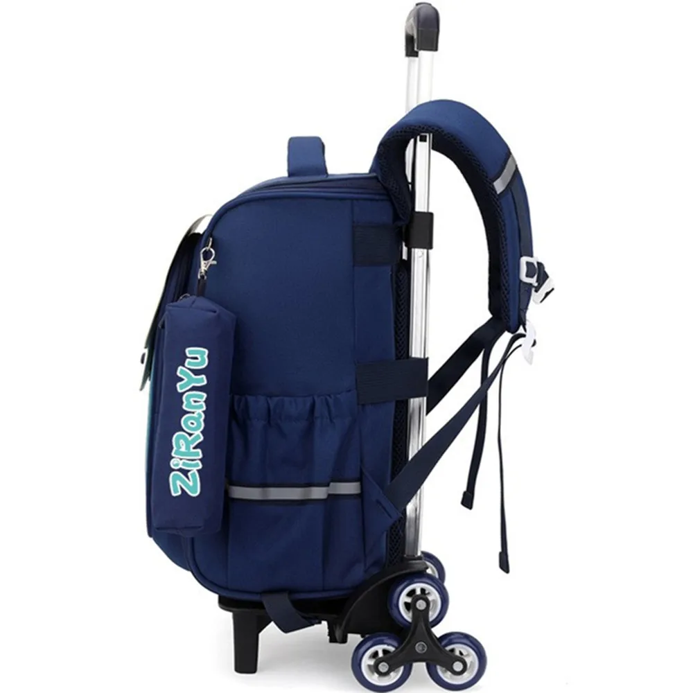 2/6 Wheels Kids Trolley Schoolbag Removable Girl Backpack Boy Suitcase Case School Bag Child Waterproof Handbag Travel Luggage