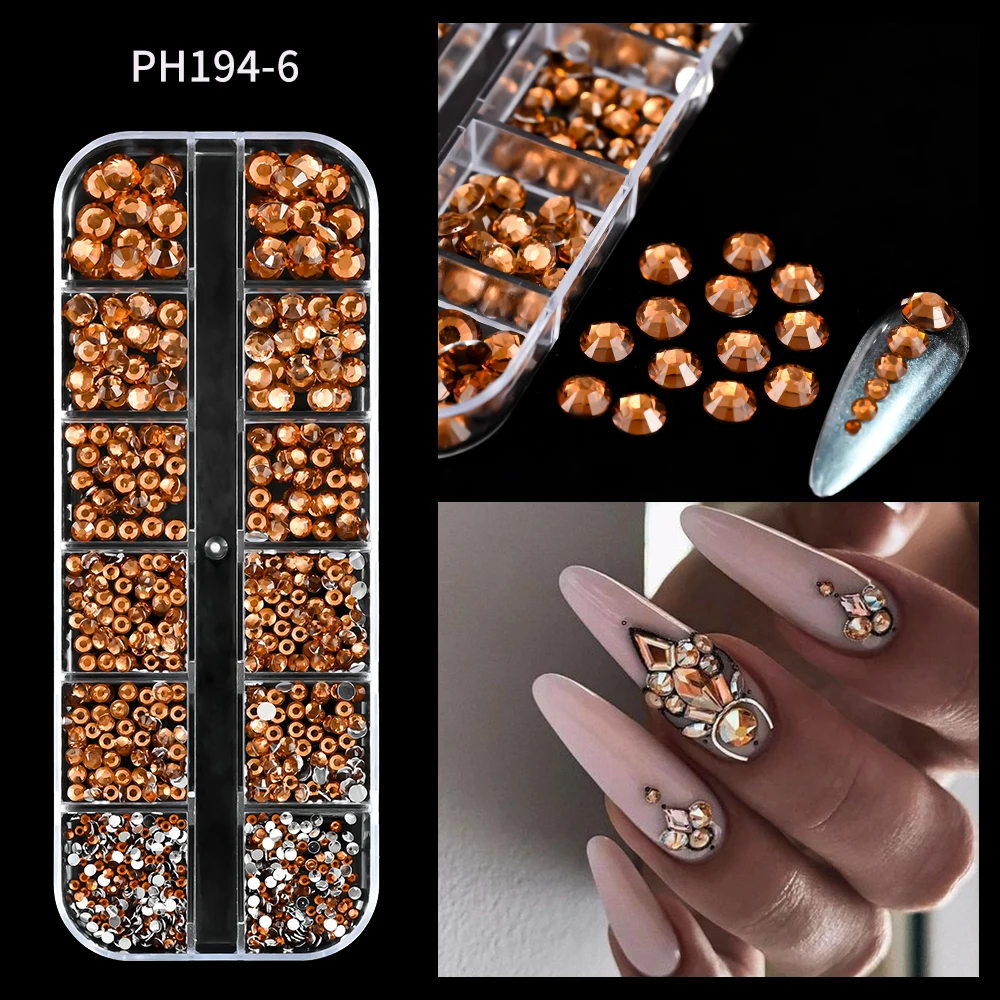 Sparkling Crystal Nail Art Rhinestones Kit with Tools