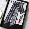French Spring New Lock Chain Women's Twill Versatile Decorative Ribbon Binding Wrap Ribbon Hair Band Small Scarf Scarf Headband 4