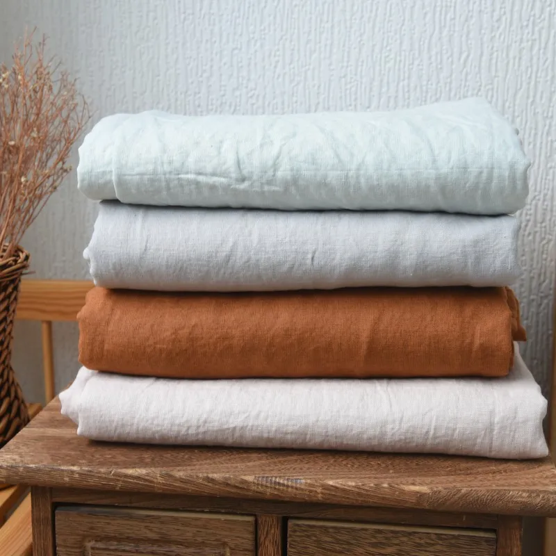 100% Pure Linen Bedsheet 1pc Flat Sheet Nordic Solid Color Bed Sheet Soft Comfort Home Textile Without Pillowcase Multi-Size 3