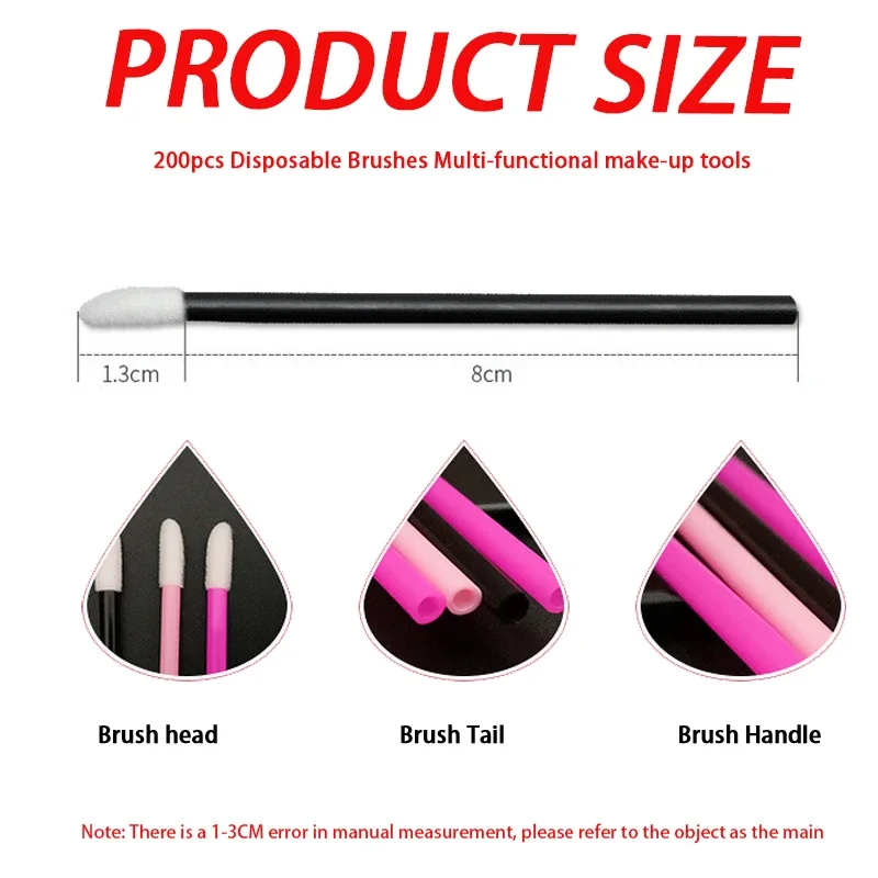 100Pcs Disposable Lip Brush Eyelash Extension Makeup Brushes Lash Extension Mascara Applicator Lipstick Wands Cosmetic Tools 2