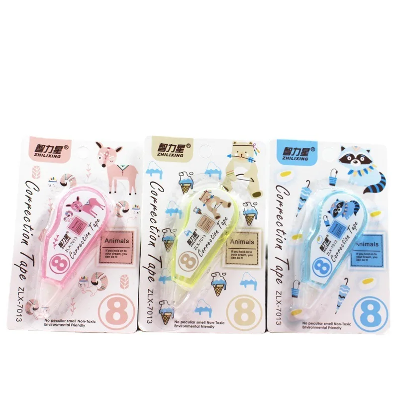 Cute Kawaii Cartoom Animals Correction Tape 1 Piece Stationery Office School Supplies Christmas Gifts
