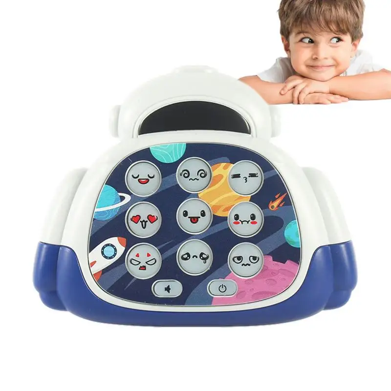 

Pounding Game Interactive Toy Developmental Toy Astronaut Shape Pounding Toys For Mini Handheld Early Education Story Machine