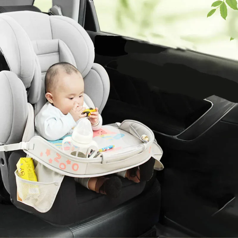 Car Seat Tray Storage Kids Toys Infant Holder Children Dining Drink Table in-car Accessories Baby Fence Waterproof