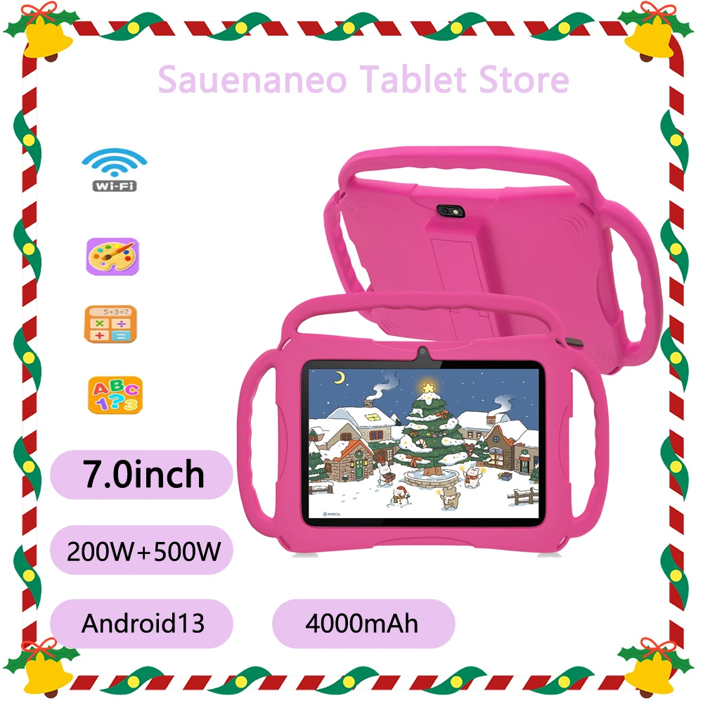 2024 New 5G WIFI Children’s Tablet 4GB RAM 64GB ROM Portable Mini Tablet Quad Core Dual Camera 4000mAh Android 13